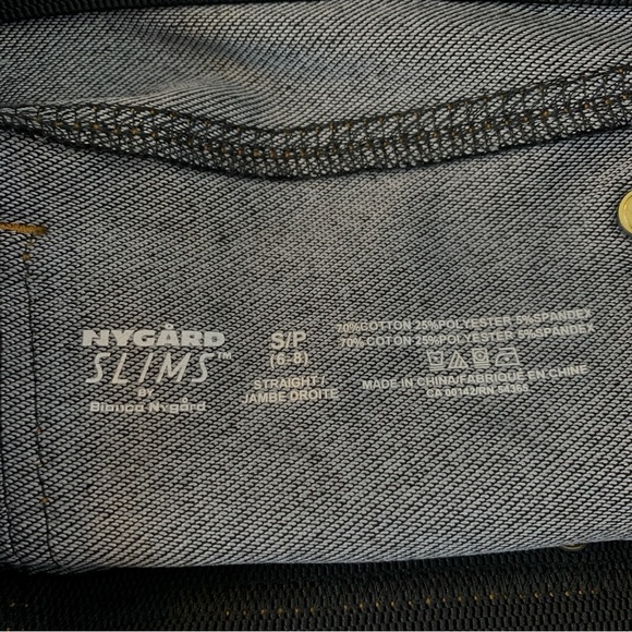 Nygard Slims Size Small Black Straight Leg Pull On Elastic Waist Comfort Stretch - Picture 6 of 7